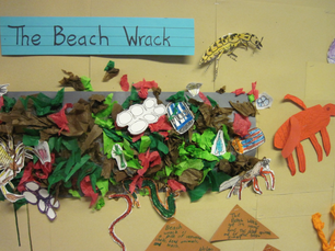 Paper cutout of The Beach Wrack