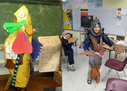 A student dressed up for Ocean Immersions